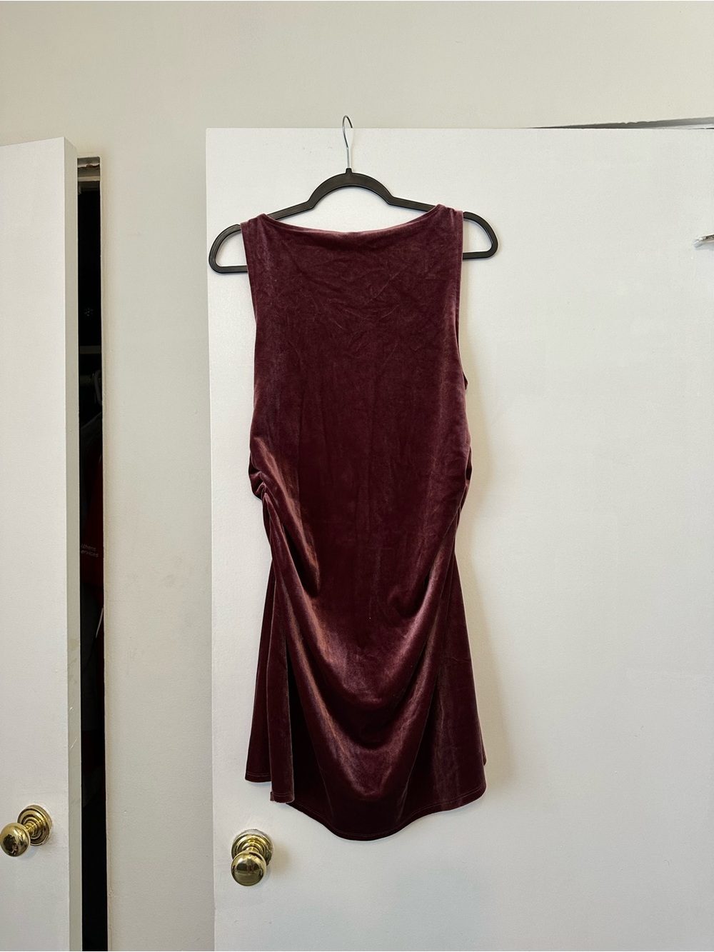 wild fable Sleeveless Velvet Mini Dress in Burgundy - Picture 3 of 6